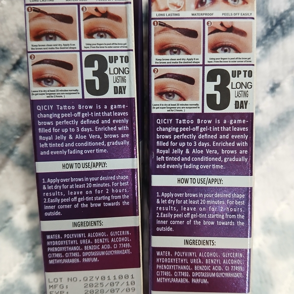 Qi Eyebrow Gel Tattoo  Medium Brown - Picture 5 of 7